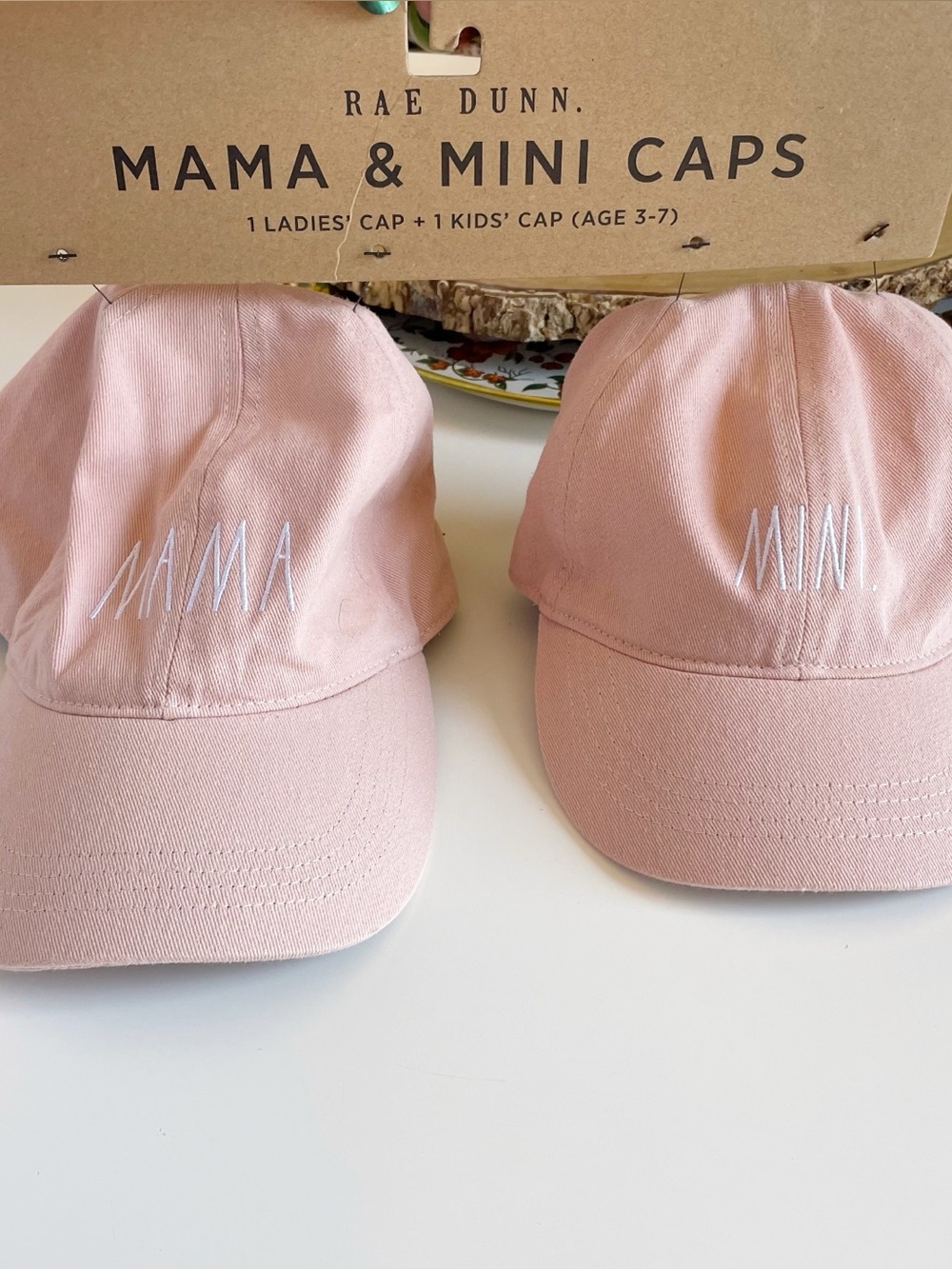 New • Rae Dunn Mama & Mini Pink Matching Hats